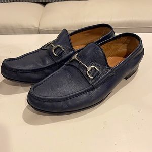 Men’s Gucci Loafers Size 10-Navy Blue